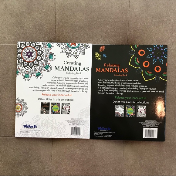 Final sale New Relaxing Mandala Advanced Coloring Book Set - Picture 2 of 6